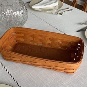 Longaberger Bread Basket and Warming Brick Excellent Condition